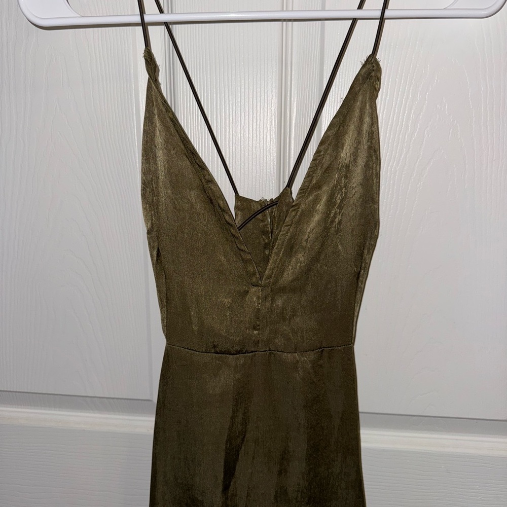 PrettyLittleThing Olive Green Maxi Dress